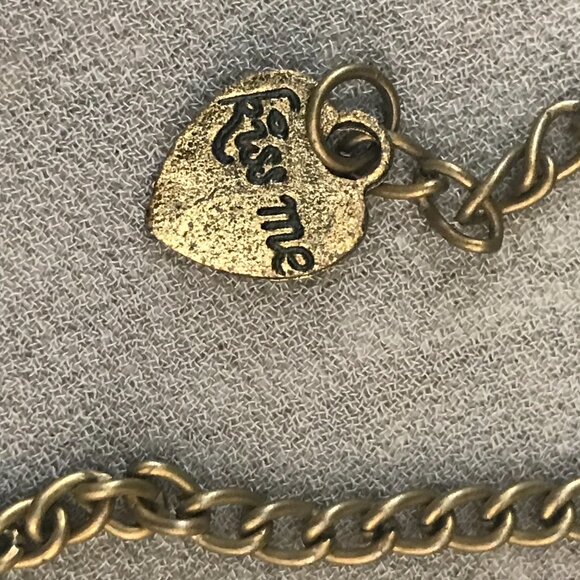 Kiss Me Turquoise Glitter Peacock 32'' Long Necklace - Picture 8 of 8